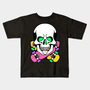 Skull skateboard Kids T-Shirt